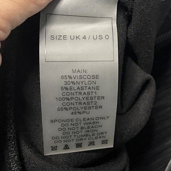 Manière De Voir Black Textured Mesh Overlay Flare Pants UK 4 / US 0 Womens - Picture 4 of 8